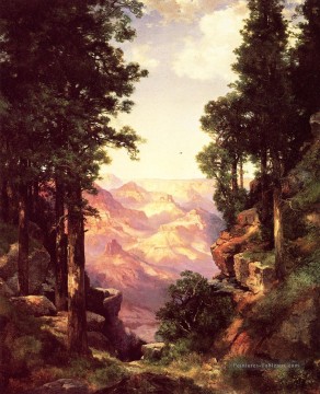 Grand Canyon Rocheuses école Thomas Moran Peinture à l'huile
